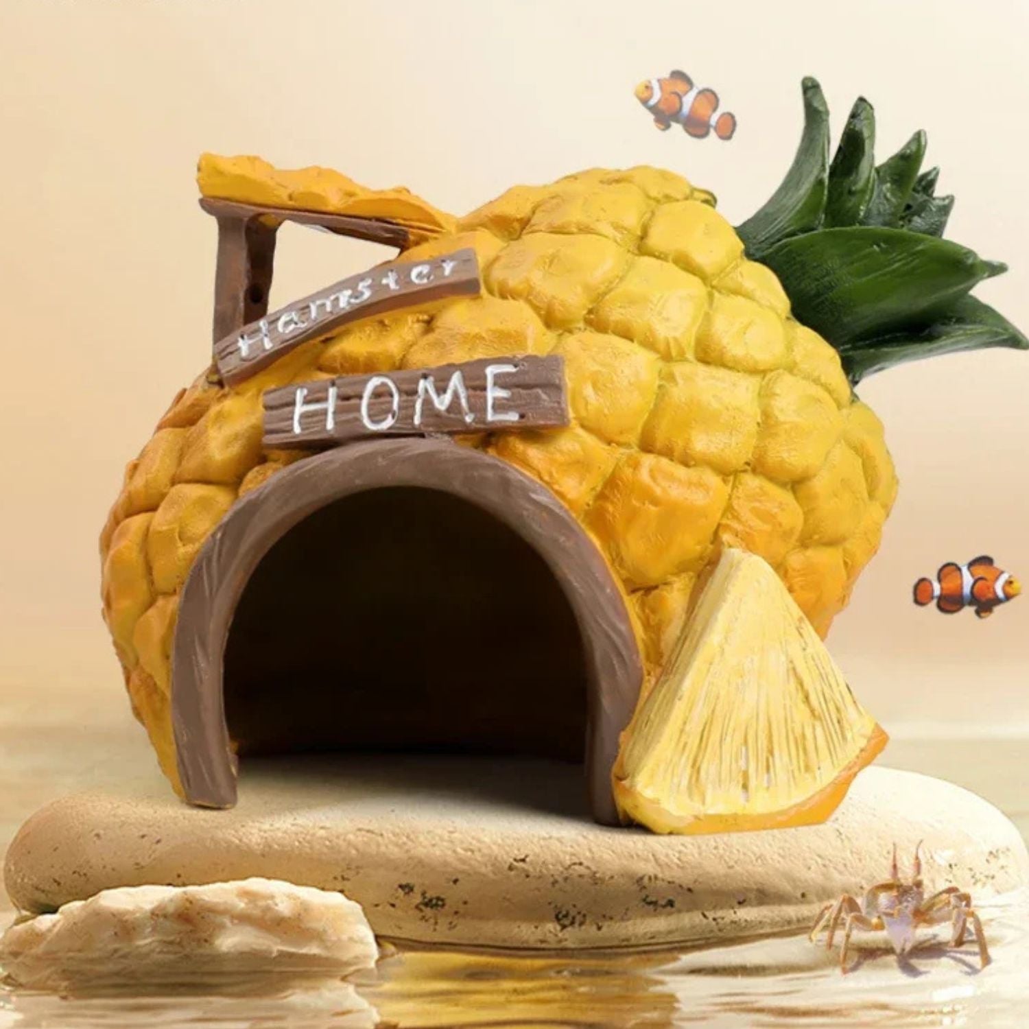 Aquarium Ornament ananas vorm hamster huisje